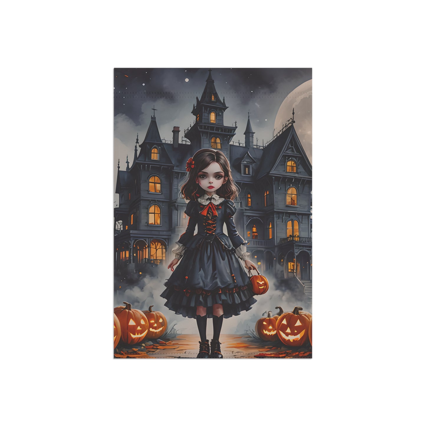 Haunted Mansion Girl Garden Flag