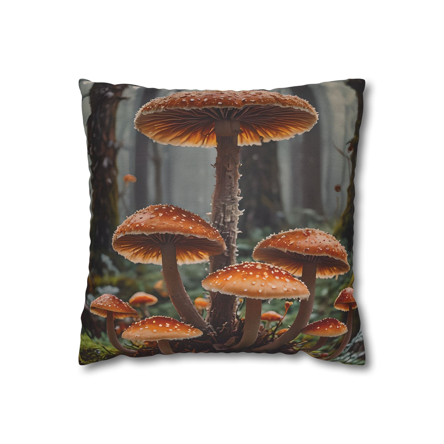Mushroom Forest Decorative Pillowcase