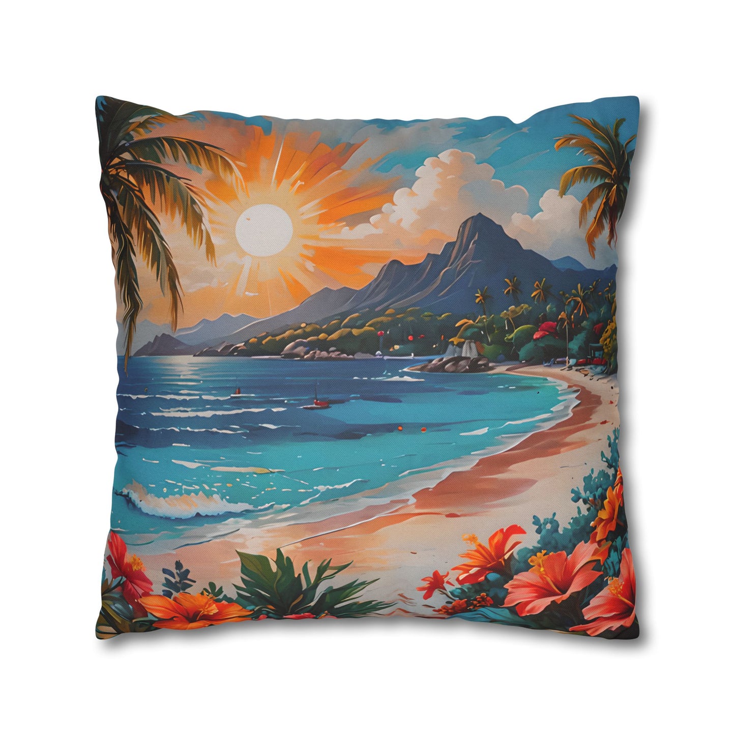 Summer Beach Vibes Pillow Cover