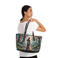 Enchanted Woodland Woman PU Leather Shoulder Bag