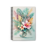 Tropical Palm Leaves Floral Spiral Notebook