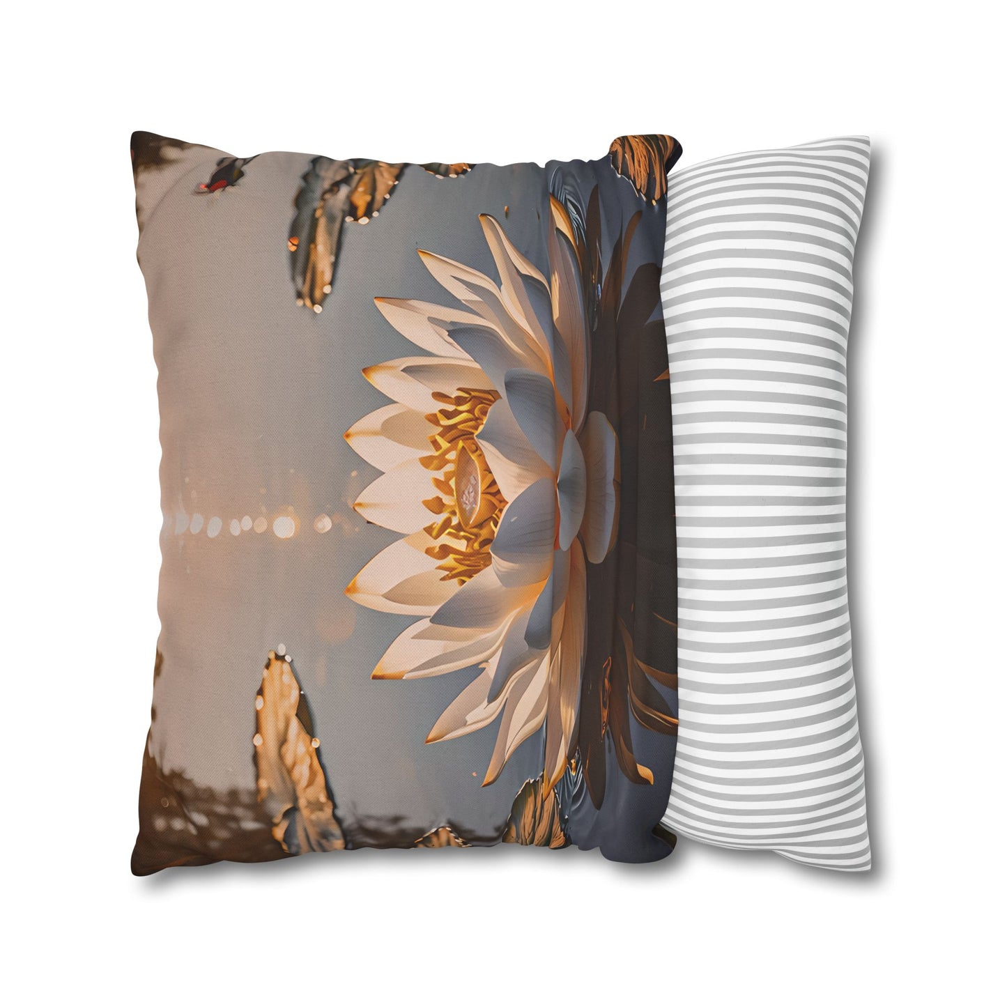 Lotus Waterlily Decorative Pillowcase