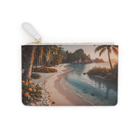 Tropical Beach Paradise Shore Mini Clutch Bag