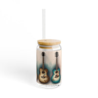 Retro Acoustic Guitar Sipper Glass