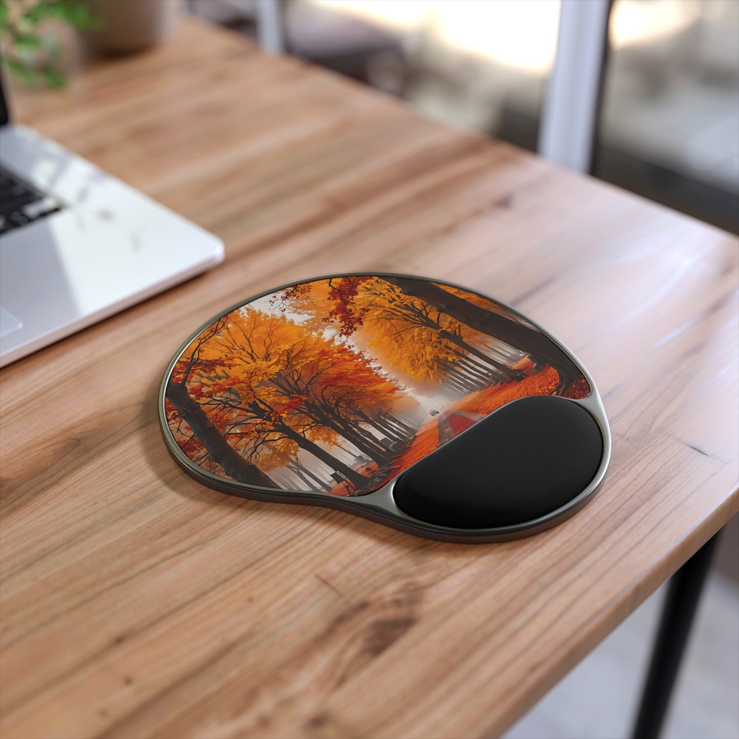 Autumn Avenue Mouse Pad with Wrist Rest