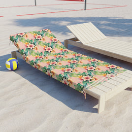 Boho Tropical Floral Beach Towel