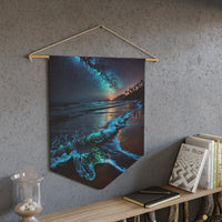 Bioluminescent Beach Pennant Wall Decor