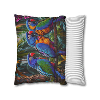 Tropical Parrots Decorative Pillowcase