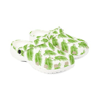 Tropical Palm Leaf Clogs
