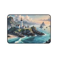 Coastal Seaside Lighthouse Desk Mat