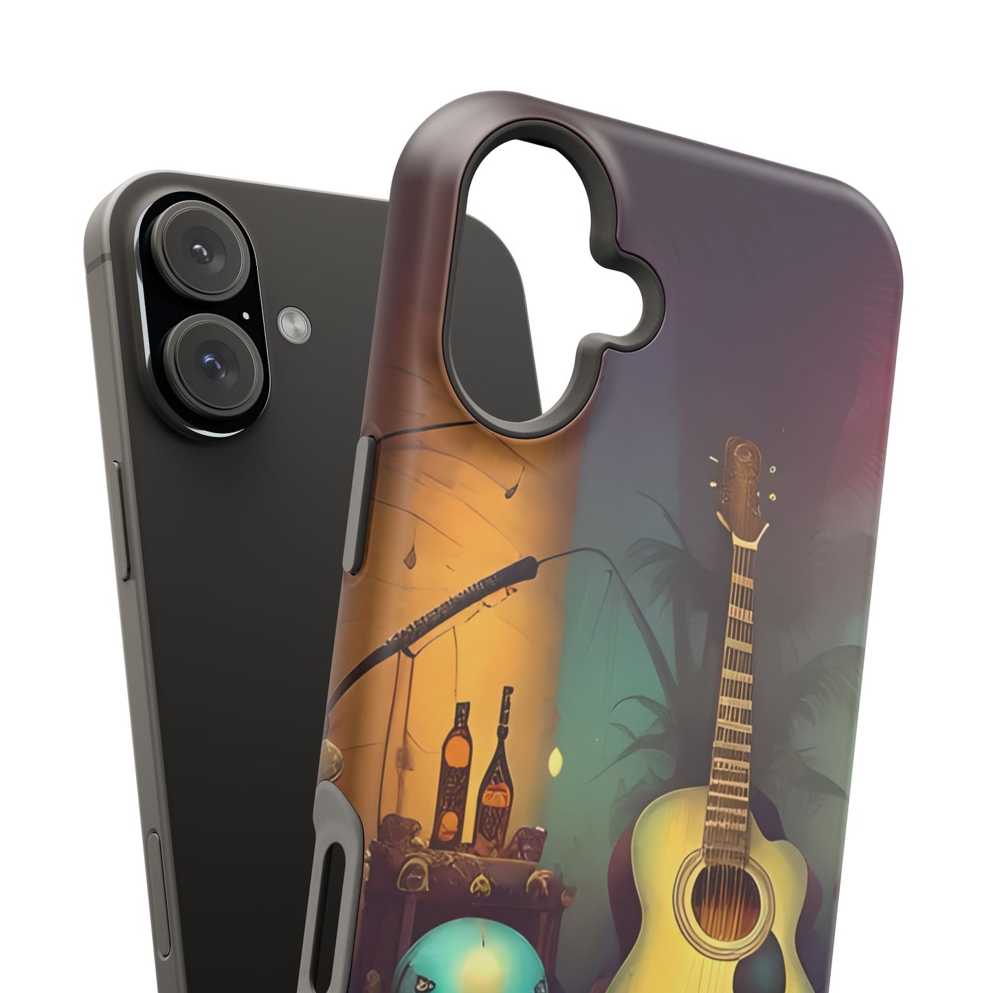 Acoustic Guitar & Skull Magnetic Phone Case