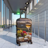Wine & Cheese Suitcase Travel Luggage