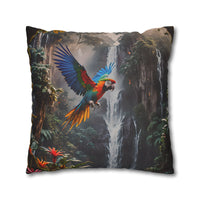Waterfall Jungle Macaw Pillowcase