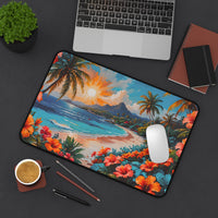 Tropical Floral Sunset Beach Desk Mat