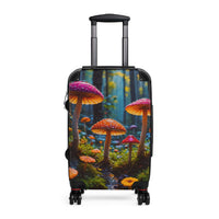 Vibrant Mushrooms in Rain Forest Cabin Suitcase