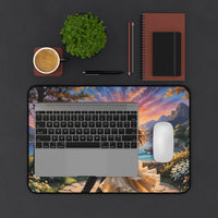 Romantic Sunset Dancing Couple Desk Mat