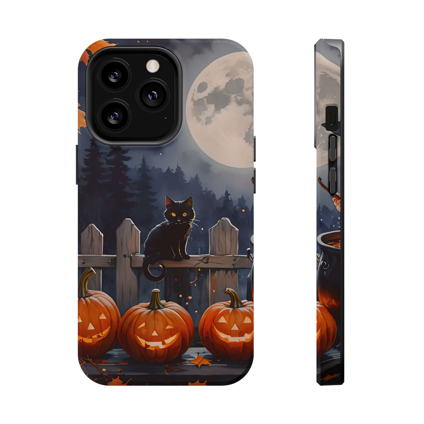 Black Cat Pumpkin Magnetic Phone Case