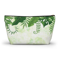 Green Botanical Accessory Pouch