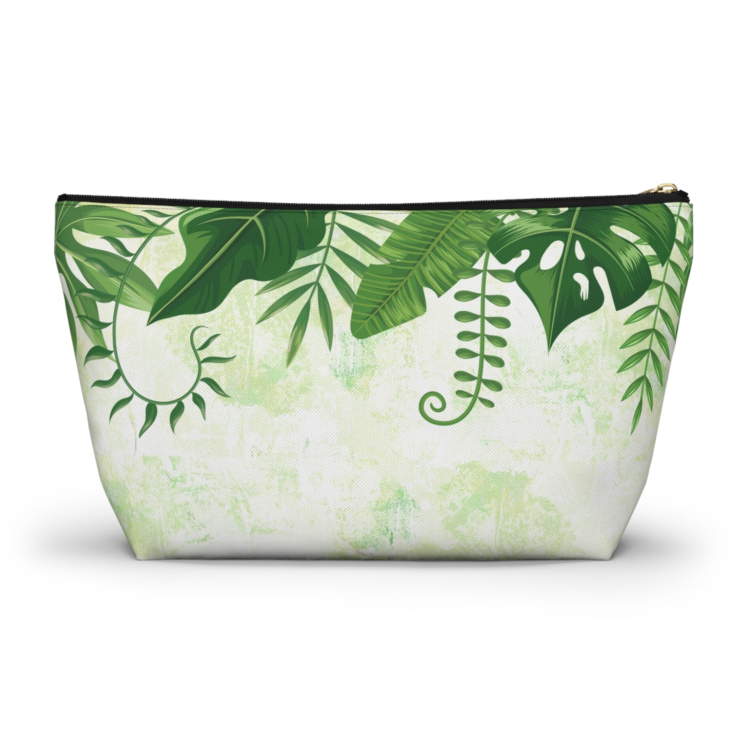 Green Botanical Accessory Pouch