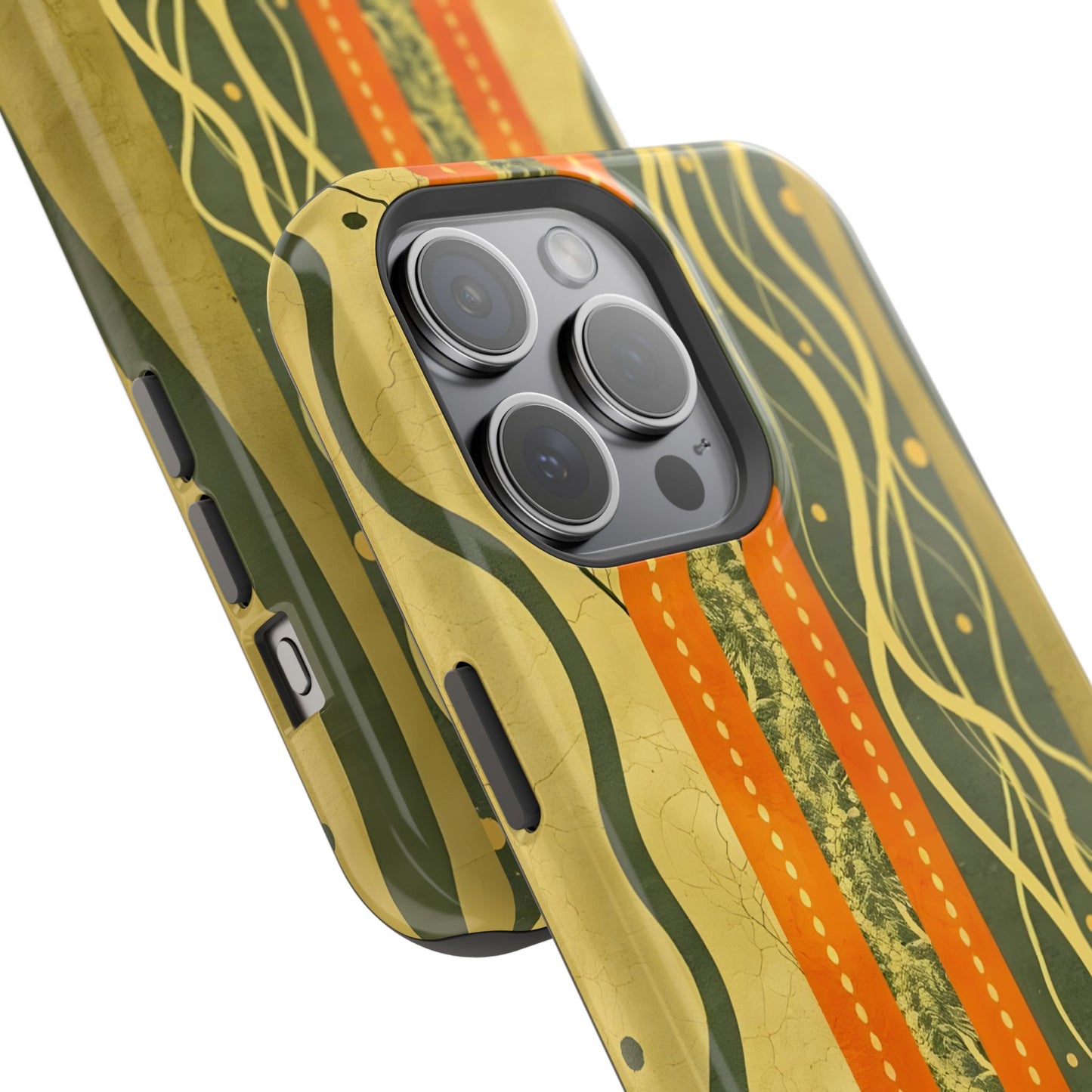 Autumn Colors Stripes Magnetic Phone Case