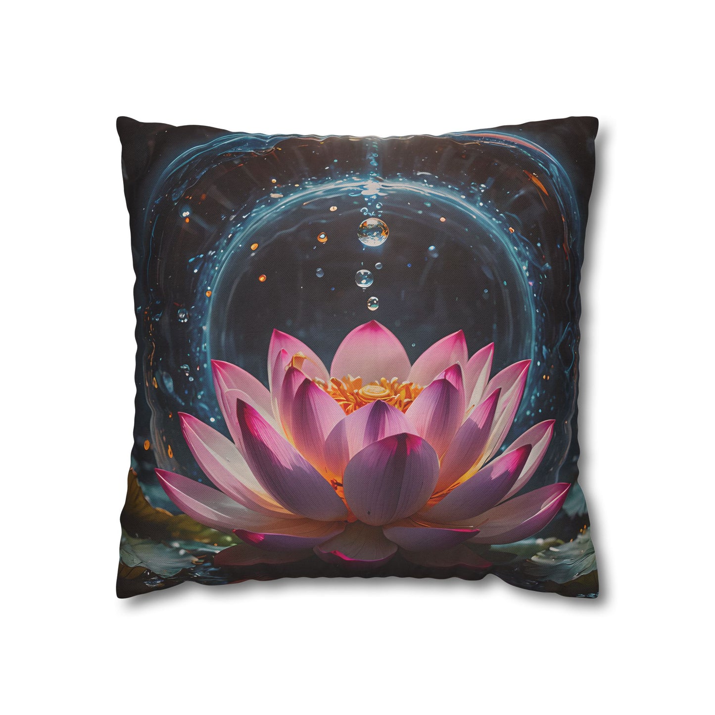 Lotus Waterdrop Decorative Pillowcase
