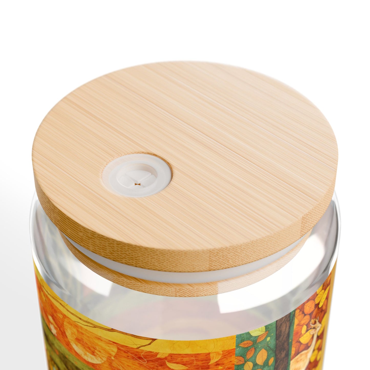 Autumn Abstract Pattern Sipper Glass