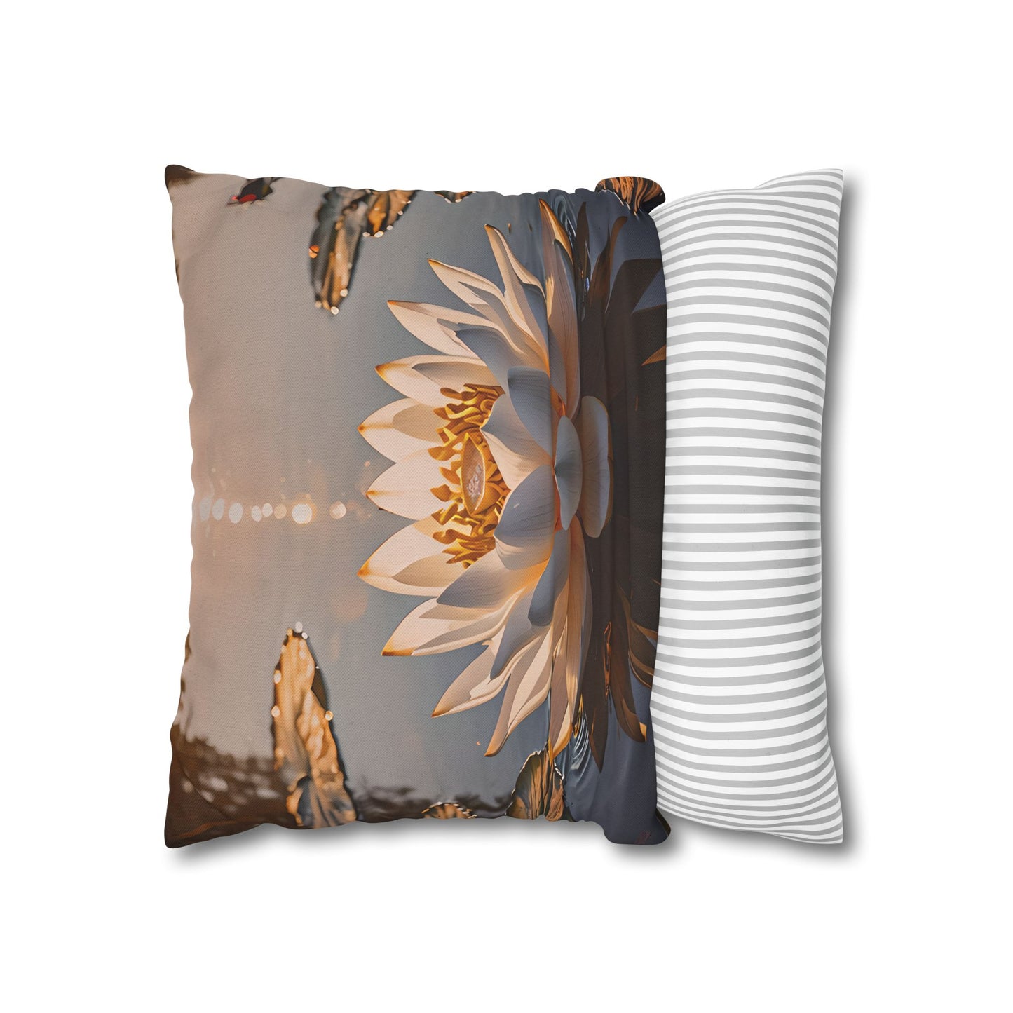 Lotus Waterlily Decorative Pillowcase