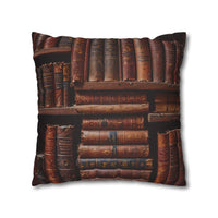 Rare Books on Book Shelf Pillow Cover