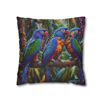 Tropical Parrots Decorative Pillowcase