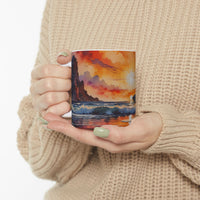Sunset Surf Ceramic Mug