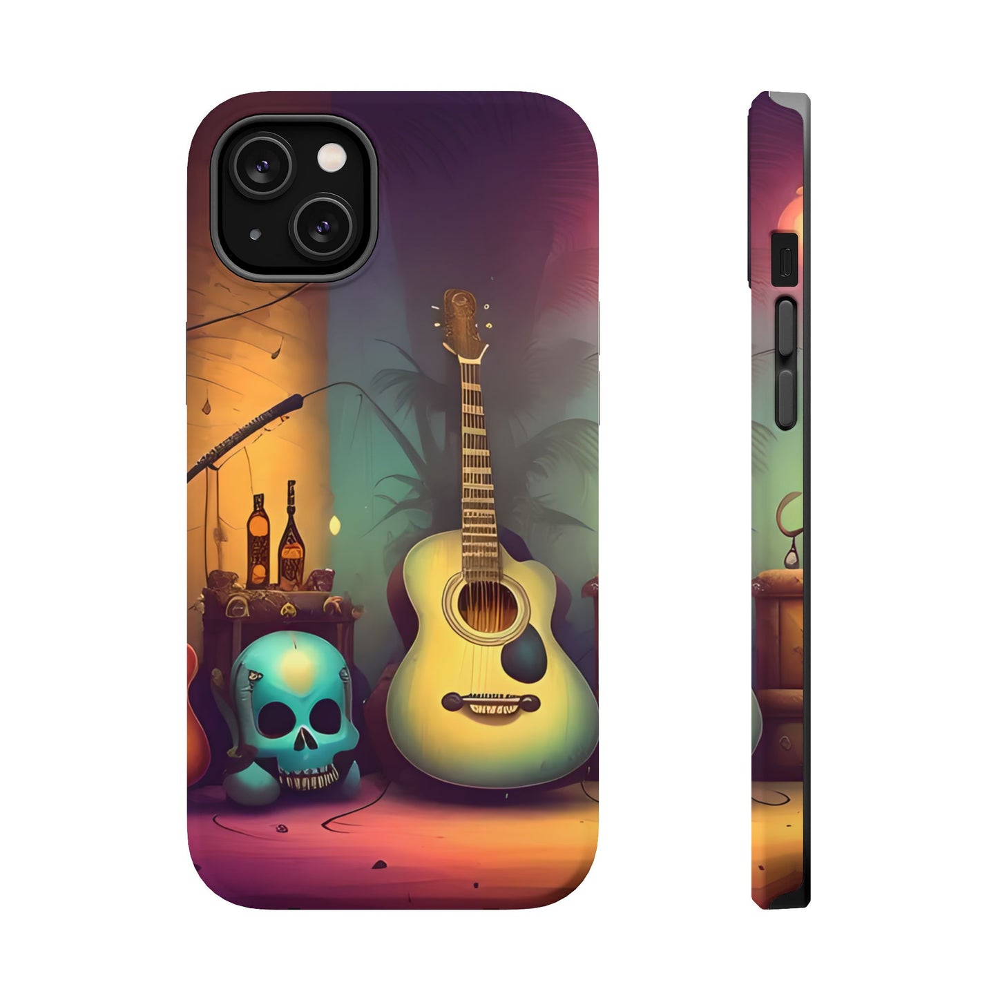 Acoustic Guitar & Skull Magnetic Phone Case