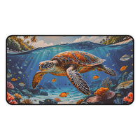 Coral Reef Sea Turtle Desk Mat