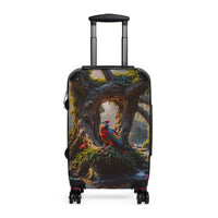 Tropical Parrot in Forest Cabin Suitcase