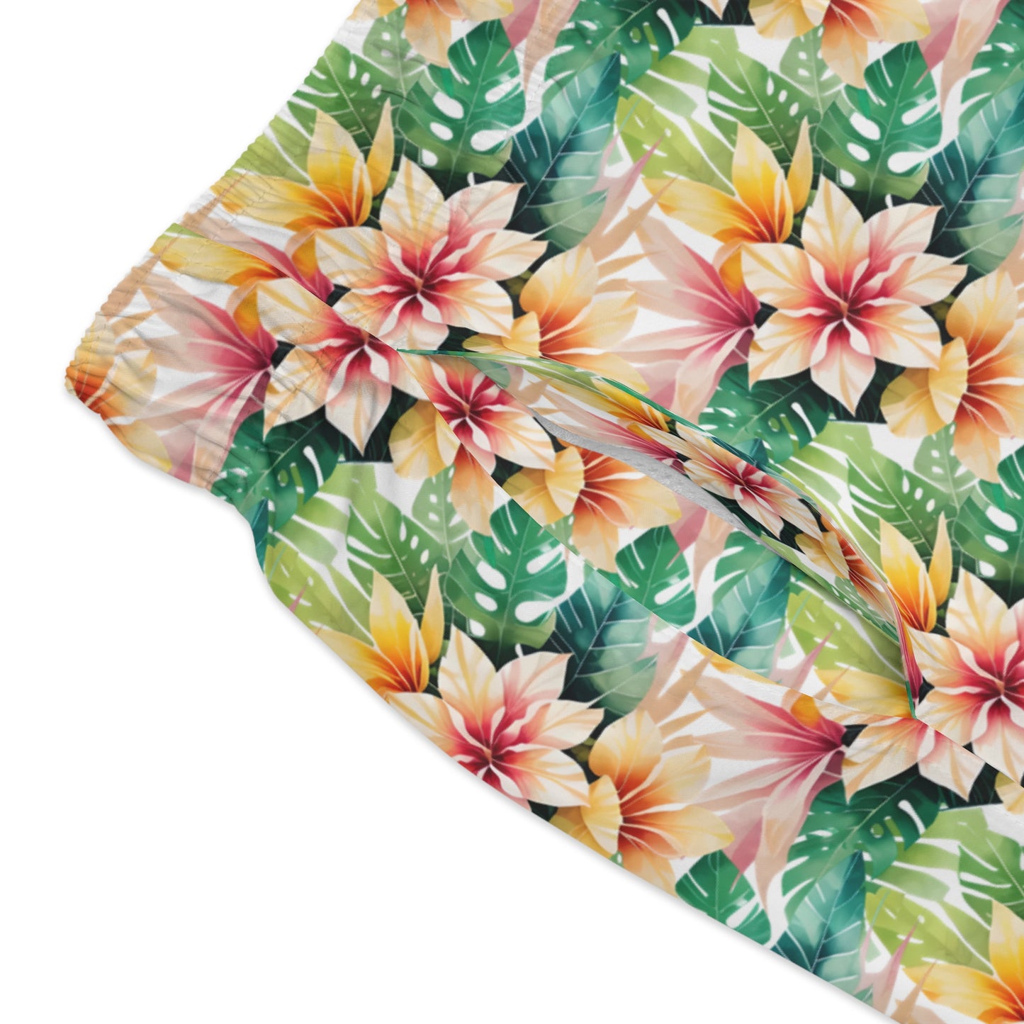 Tropical Hibiscus Swim Trunks