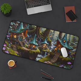 Enchanted Forest Village Desk Mat