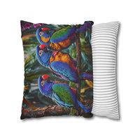 Tropical Parrots Decorative Pillowcase