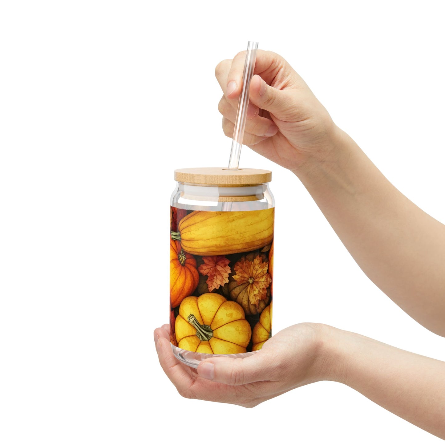 Pumpkin Harvest Sipper Glass
