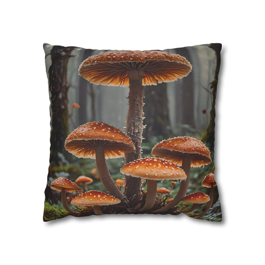 Mushroom Forest Decorative Pillowcase