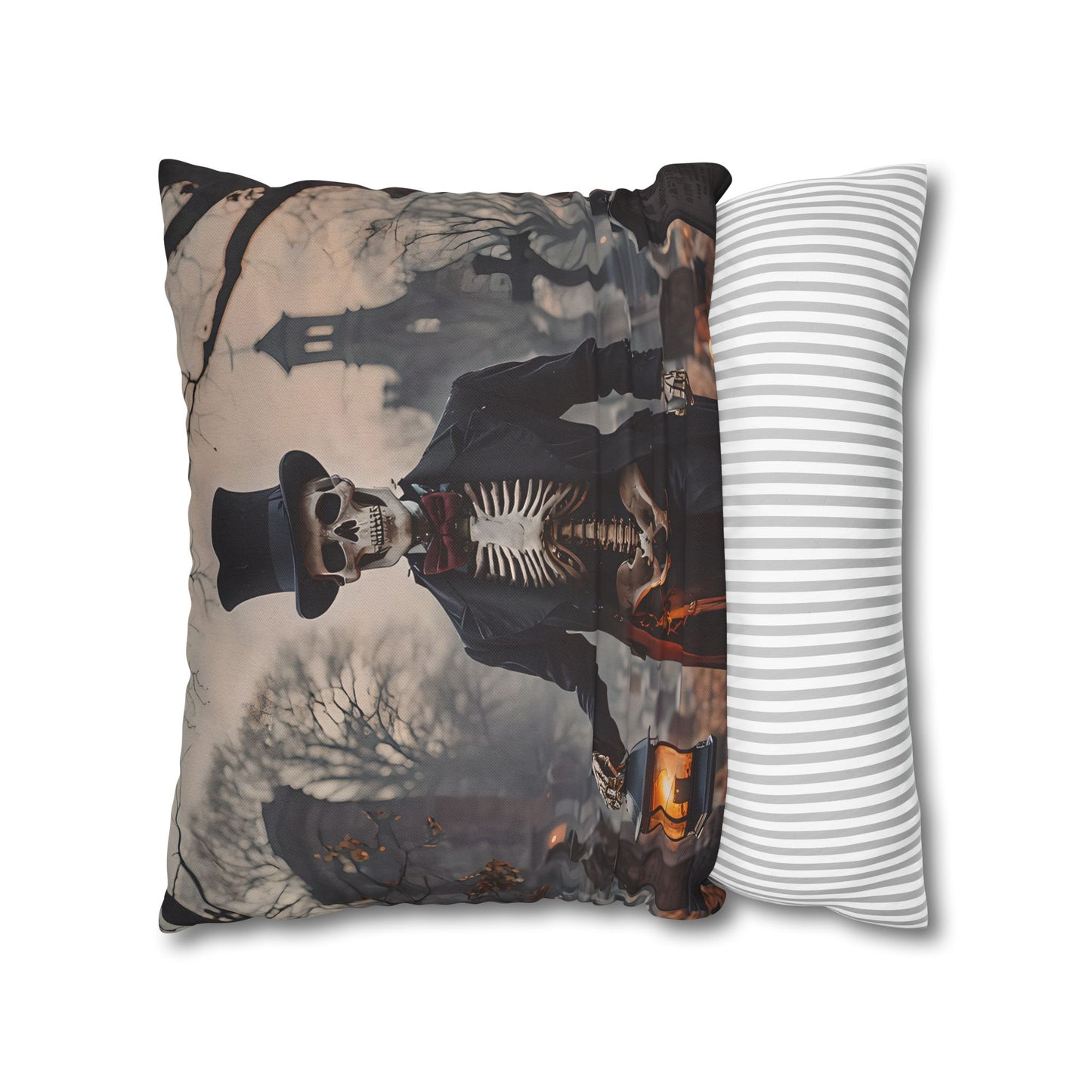 Gothic Skeleton Gentleman Pillow Cover