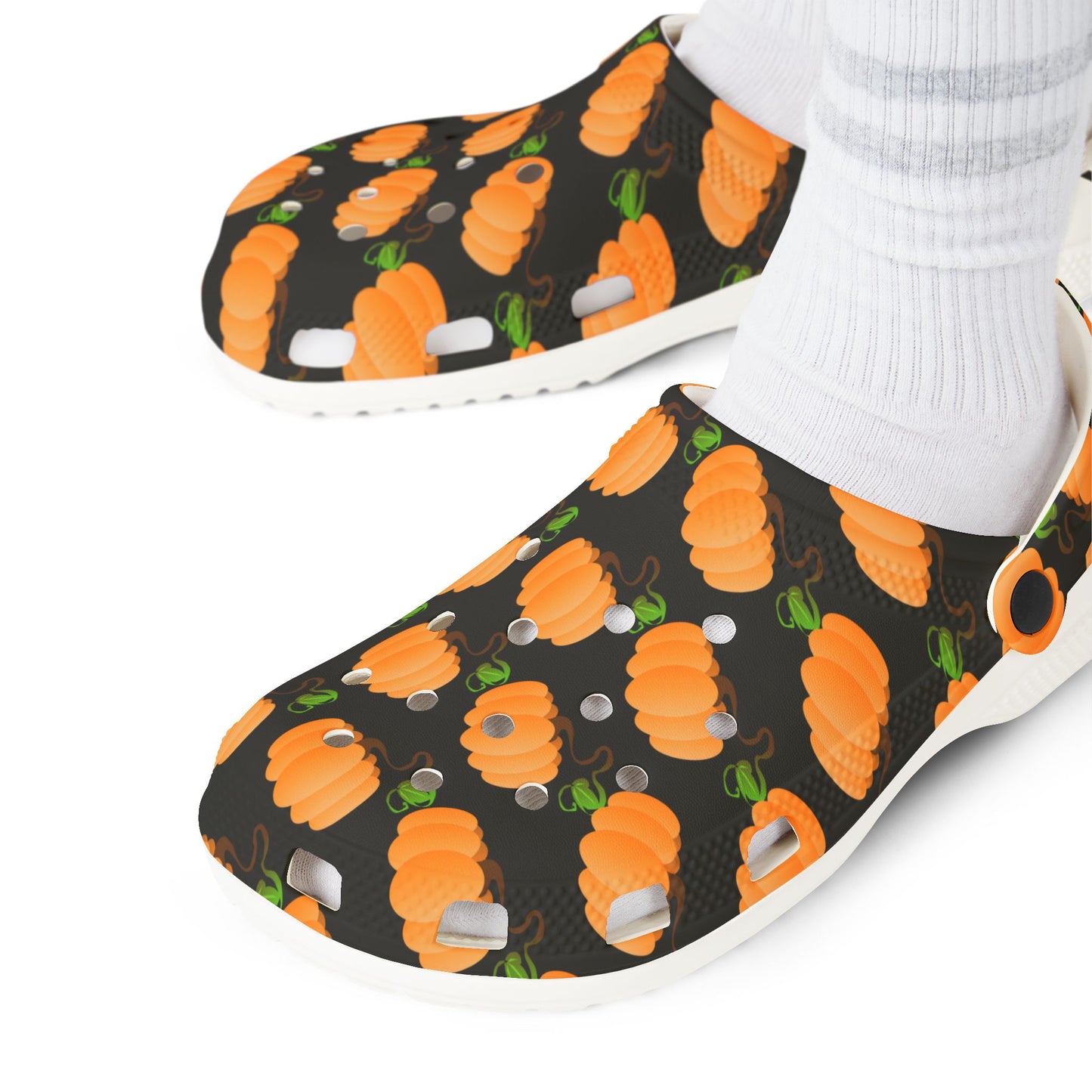 Halloween Pumpkin Pattern Clogs