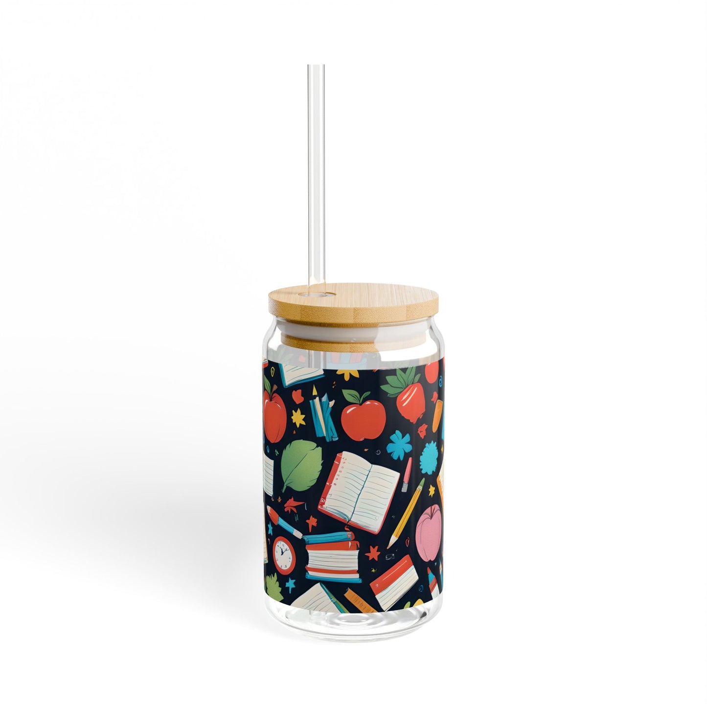 Teacher School Supplies Sipper Glass