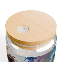 Colorful Ballet Dancing Woman Sipper Glass