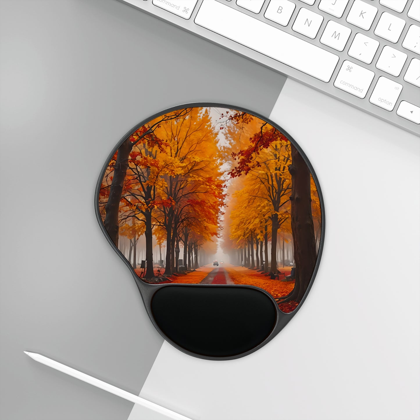 Autumn Avenue Mouse Pad with Wrist Rest
