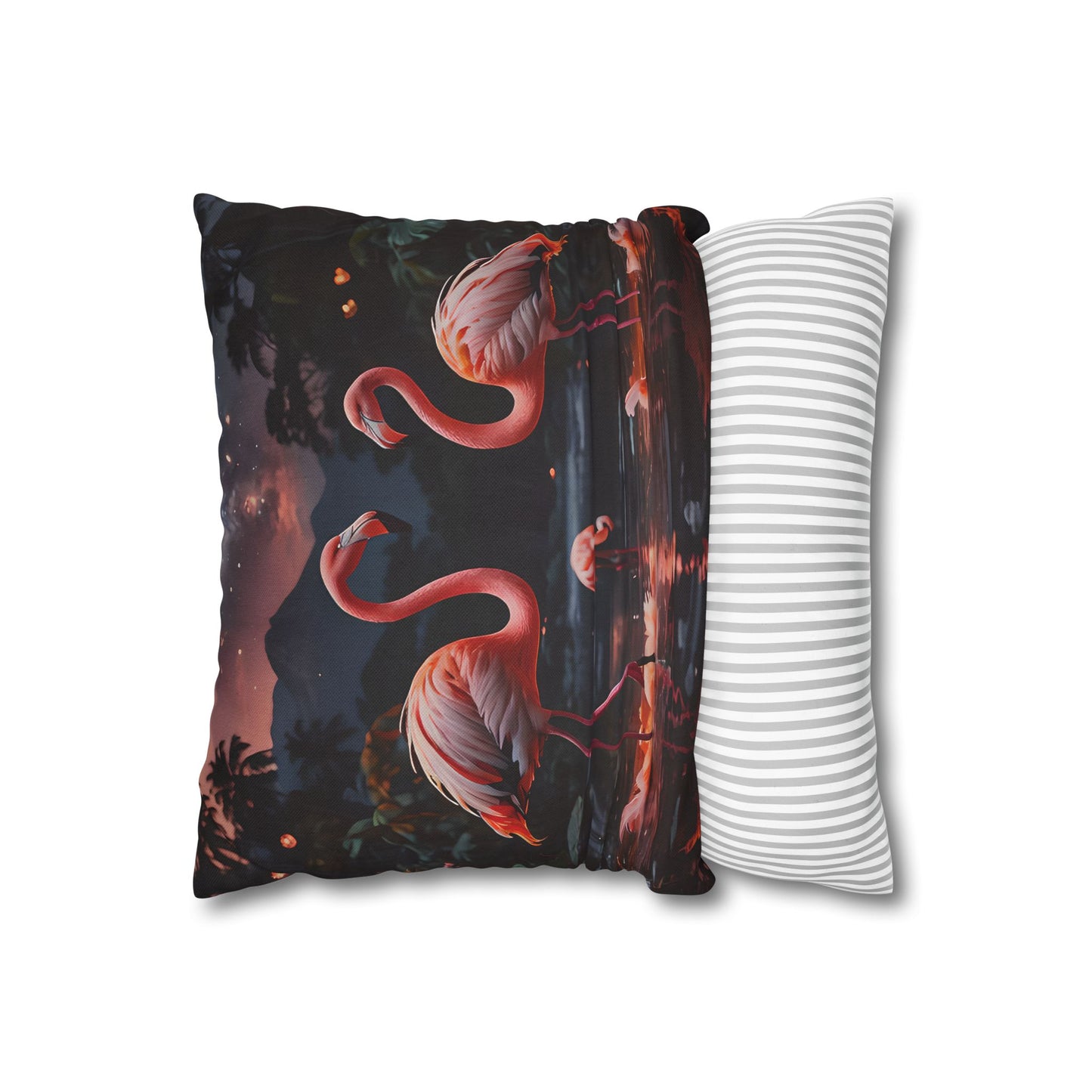 Flamingo Sunset Decorative Pillowcase