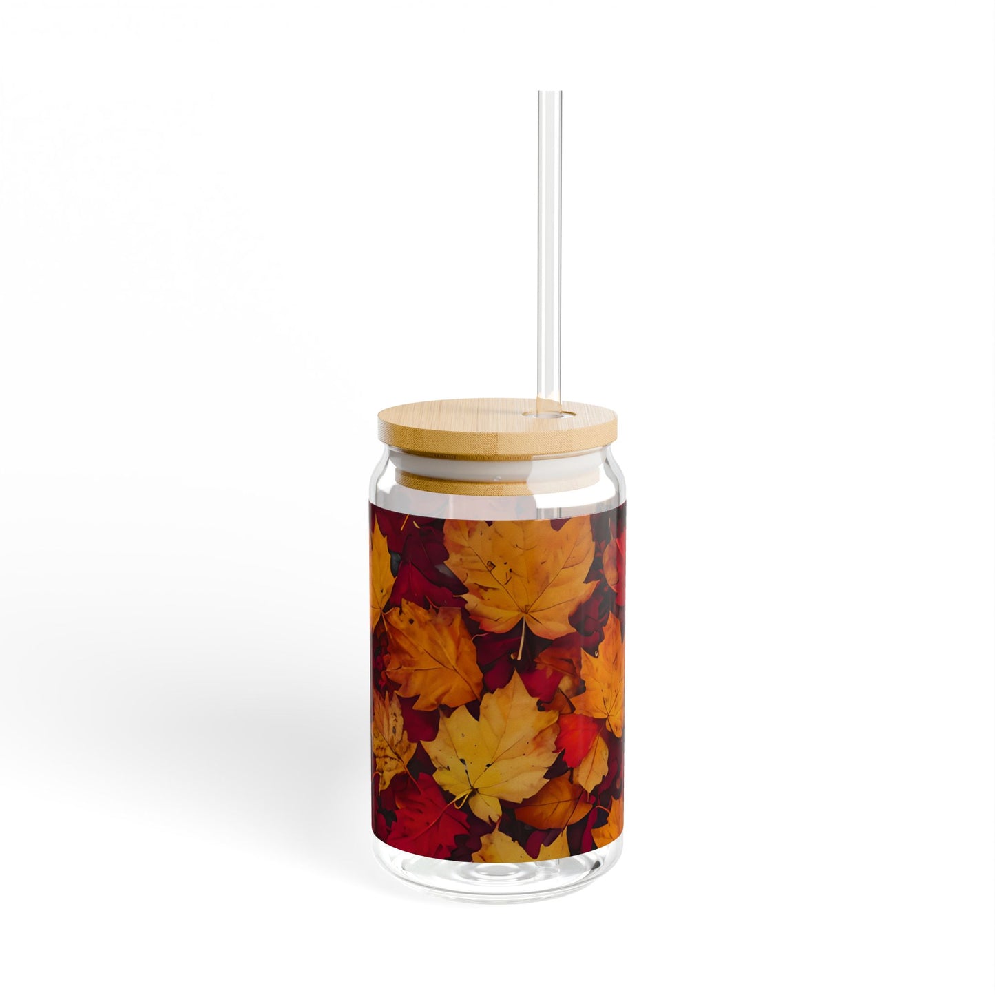 Autumn Leaves Sipper Glass