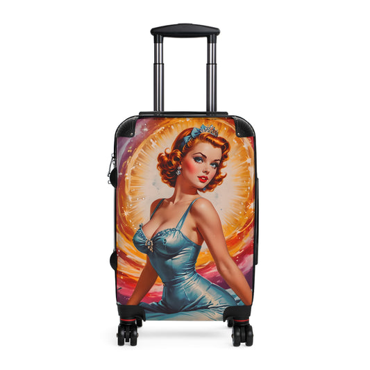 Retro Female Art Cabin Suitcase