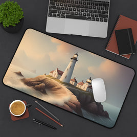 Serene Coastal Lighthouse Desk Mat