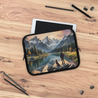 Peaceful Mountain Man and Dog Laptop Sleeve