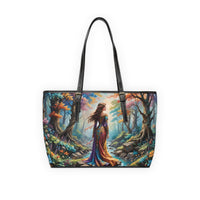 Enchanted Woodland Woman PU Leather Shoulder Bag
