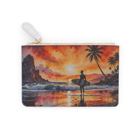 Beach Sunset Surf Mini Clutch Bag